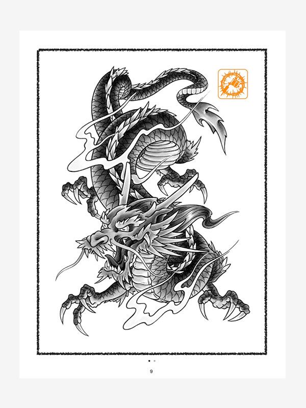 S.A.V.I Temporary Tattoo 3D Black Dragon Tattoo Sticker Size 10.5x6cm -  1pc. (444), Black, 4 g : Amazon.in: Beauty