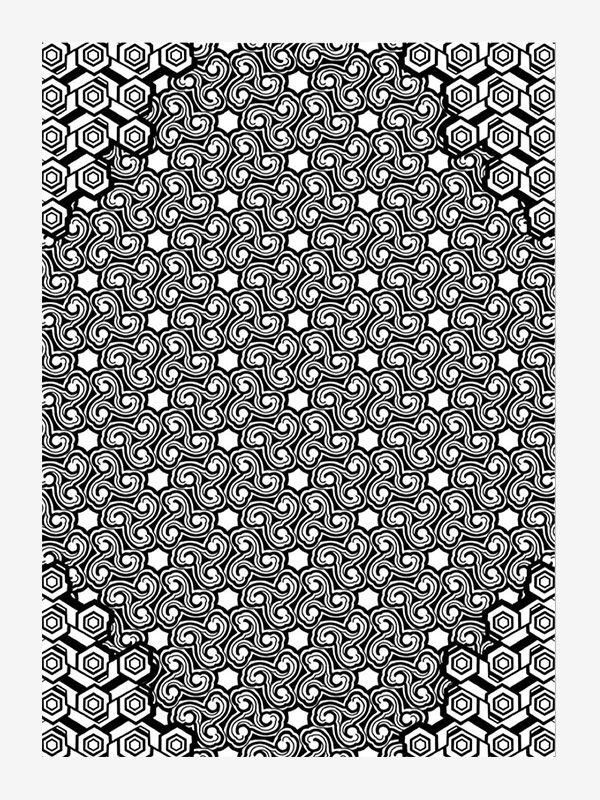 geometric patterns black and white tattoo